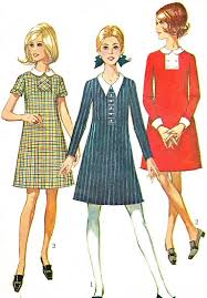 1960s Dress Pattern Simplicity 7852 Mod A Line Dress Pointed Etsy Simplicity Patterns Dresses Vintage Outfits Vintage Dress Sewing Patterns