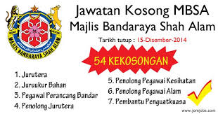 Full time, part time, internship. Majlis Bandaraya Shah Alam Kerja Kosong Soalan 42 Resep Kuini