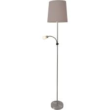 Nave Stehleuchte Mit Led Lesearm City Stahl Blank Grau Satiniert