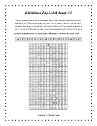 It is customary to repeat certain letters. Printable Christmas Alphabet Soup Puzzles