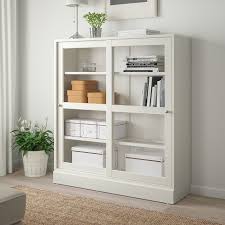 Havsta Glass Door Cabinet With Base White Clear Glass 47 5 8x14 5 8x52 3 4 Ikea Glass Cabinet Doors Ikea Glass Door