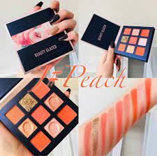 Beauty Glazed Makeup Eyeshadow Pallete 9 Colors Peach Eye Shadow Palette Shimmer Pigmented Make Up Palette Maquillage Eye Shadow Aliexpress