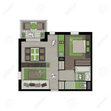 Such dringend nachmieter für schöne 2 zimmer wohnung in luckenwalde. Draufsicht Innere Einer Kleinen Zwei Zimmer Wohnung Mit Wohnzimmer Schlafzimmer Kuche Bad Wc Und Balkon In Naturlichen Farben Lizenzfreie Fotos Bilder Und Stock Fotografie Image 21220778