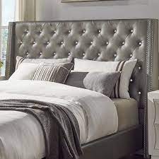 Bed with tv automatic lift bed 42 inch latest design fabric bed with tv. Ila Upholstered Wingback Headboard Queen Headboard Wingback Headboard King Headboard