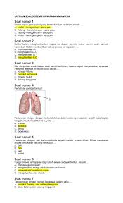 Dan atau eliminasi karbondioksida pada membrane alveolar kapiler (heardman,2012). Latihan Soal Sistem Pernapasan Manusia