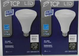 Tcp Led Elite 12br30d27k 2 Pack 12w 2700k Dimmable Flood 850 Lumens 25k Hour B58 Tcp 2700k Led 12w