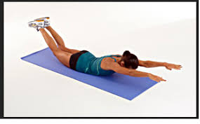 Back Extensions Superman Lie On Your Stomach On The Floor And Extend Your Arms Straight In Front Of You Exercise Best Workout Plan Workout Plan For Women