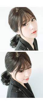 Fringe S Look Totally Adorable Drawing Attention To This Ulzanng S Hair Long Hair With Bangs Medium Hair Styles Hairstyles With Bangs