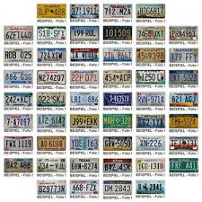 1 Usa Nummernschild Auto Schild Kfz Kennzeichen Us License Plate Metall Schild Ebay