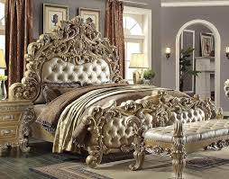 Homey Design Royal Kingdom Hd 7012 Bed Usa Furniture Warehouse Elegant Bedroom Luxurious Bedrooms King Bedroom Sets