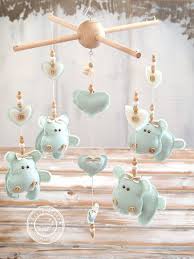 Hippo Baby Nursery Mobile Baby Mobile Hanging Mint Green Nursery Decor Mint Baby Mobile Boy Girl Baby Room 2 Day Delivery Worldwide Baby Mobile Babyzimmer Dekor Und Babyzimer Madchen