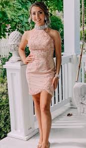 Pink Short Prom Dresses Tight Lace Short Homecoming Dresses Luxury Cocktail Dresses With Homecoming Dresses Homecoming Dresses Short Lace Homecoming Dresses