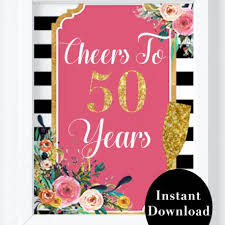 Turning 50 50th Birthday Party Ideas For Women Cheers To 50 Years 50th Birthday Party Decorations Ideas Vcdiy Decor And More 50th Birthday Party Decorations 50th Birthday Decorations 40th Birthday Party Decorations