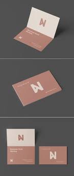 9 Bi Fold Business Card Mock Up