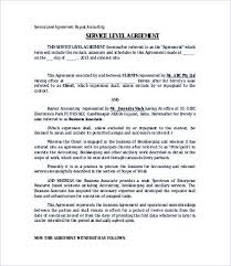 Accounting Service Level Agreement Template Service Level Agreement Template And Points To Service Level Agreement Accounting Services Sample Proposal Letter