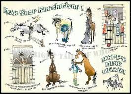 New Years Resolutions From A Horse Horsey Horse Cartoon Funny Horses