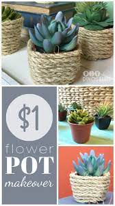 Succulents seem to be all the rage these days, and you can create. Flower Pot Makeover Dollar Store Decor Dollar Tree Diy Dollar Store Diy