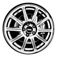 Black And White Vector Sticker Vector Image Black And White Sti Bbs Wheel Sticker Zazzle Com Bbs Wheels Black And White Vector Images
