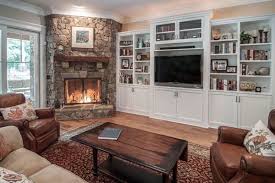 Where To Put Tv In Living Room With Fireplace Luxury Design Dilemma Arranging Furniture Around A Corner Desain Ruang Keluarga Desain Perapian Desain Kamar