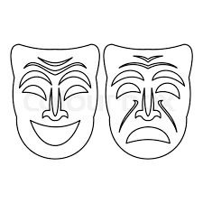 Maybe you would like to learn more about one of these? Happy And Sad Mask Icon Outline Stock Vector Colourbox