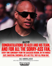 The fight is done but Ankalaev's manager had more words to say. “Everything  Ankalaev said