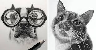 If you are a beginner then start practicing with a simple type of drawing. Artist Makes Realistic Pet Portraits Using Only A Pencil Here Are The Best 49 Works Bored Panda