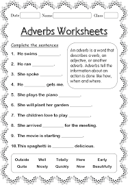 Printable Adverb Worksheets For 2nd Grade Your Home Teacher Adverbs Worksheet 2nd Grade Worksheets Adverbs