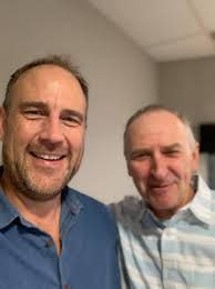 Bittersweet morning. Had to go upstairs and shake his hand. Bruce Bowie's  last morning after 47 incredible years