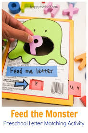 Try some different types of ball games for kids. Feed The Monster Preschool Letter Matching Activity Happy Tot Shelf