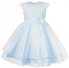 Das wirkt besonders elegant und ist zudem eine tolle alternative zum kleinen schwarzen, welches beispielsweise auf hochzeiten tabu ist. Madchen Kleid Festlich Hochzeit Blumenmadchen Party Taufe Tull Brokat Blau Weiss Ebay