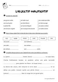 Adjectifs Qualificatifs Ce1 Exercices A Imprimer Exercice Grammaire Exercices Orthographe Adjectif Qualificatif