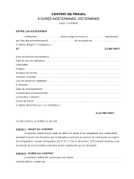 Il peut contenir différentes clauses précisant le poste, les heures de travail, le montant. Contrat De Travail Convention Collective Informations Gouvernementales