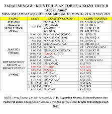 Language as a symbol of nationhood to. Mass Schedule St Michael S Parish Penampang Website