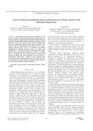 · cursive alphabet writing practice . Pdf Cursive Style Korean Handwriting Synthesis Based On Shape Analysis With Minimized Input Data