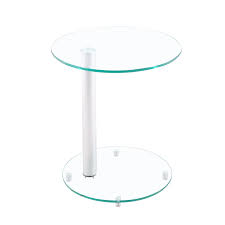 Adorn your home with a sleek, shiny, and sophisticated touch with this glass coffee table. Clear Glass End Table Living Room Table 2 Tier Glass Lamp Table Home Coffee Table Minimalist Modern Small Desk Small Table Et600 Coffee Tables Aliexpress