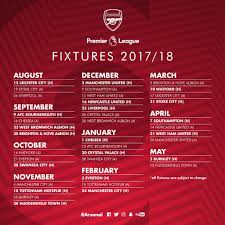 Visit espn to view arsenal fixtures with kick off times and tv coverage from all competitions. Arsenal On Twitter Arsenal Premier League Fixtures For 2017 18 Let Win The Title Coyg