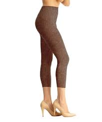 Slimme By Memoi Heather Brown Firm Compression High Waist Shaper Leggings Women