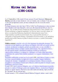 In 1354, turcii cucereau primul oras din europa, portul gallipoli. Referat Mircea Cel Batran 154314 Graduo