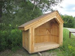 After you have covered the roof with shingles, you should build the side walls of the construction. Firewood Storage Kits Outdoor Firewood Storage Shed