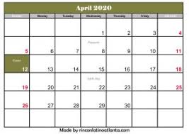 April 2020 Calendar Australia With Holiday Printable Template