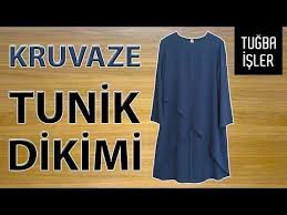 Kruvaze Tunik Dikimi Arkasi Uzun Onu Kisa Tunik Yapimi Kendin Yap Tugba Isler Youtube Kendin Yap Gomlek Tunik Onluk Dikis Modelleri