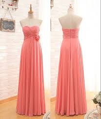 Floor Length Empire Coral Bridesmaid Dress Coral Bridesmaid Dresses Princess Bridesmaid Dress Backless Bridesmaid Dress