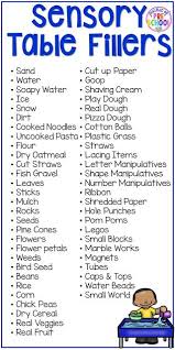 Sensory Table Fillers Tools Pocket Of Preschool Sensory Table Sensory Activities Early Childhood Classrooms