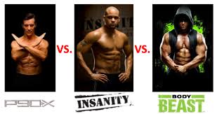 p90x vs insanity vs body beast team