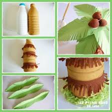 Diy Deco D Anniversaire Theme Hawaien Faire Un Cocotier Avec Une Bouteille De Lait Le Anniversaire Hawai Anniversaire Theme Vaiana Anniversaire Theme Hawai