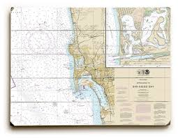 Ca San Diego Ca Nautical Chart Sign