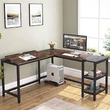 Find the perfect home office furnishings at hayneedle, where you can buy online while you explore our room designs and curated looks for tips, ideas & inspiration to help you along the way. Tribesigns L Shaped Desk With Storage Shelves Industrial Large Corner Computer Desk Study Writing Workstation Drafting Table Drawing Desk With Tiltable Tabletop For Home Office Rustic Brown Walmart Com Walmart Com