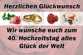 Hochzeitstag die schönsten sprüche und geschenke zum jubiläum. Dekoschild Rubinhochzeit 40 Hochzeitstag Ca Pappe 20 Cm Partydekoration