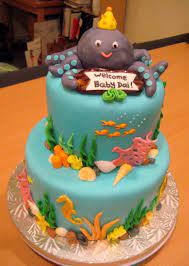 Prepare yourself for some of the most adorably preppy. Ocean Themed Baby Shower Cake Cakecentral Com