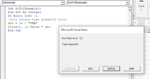 excel vba error handling tutorial and